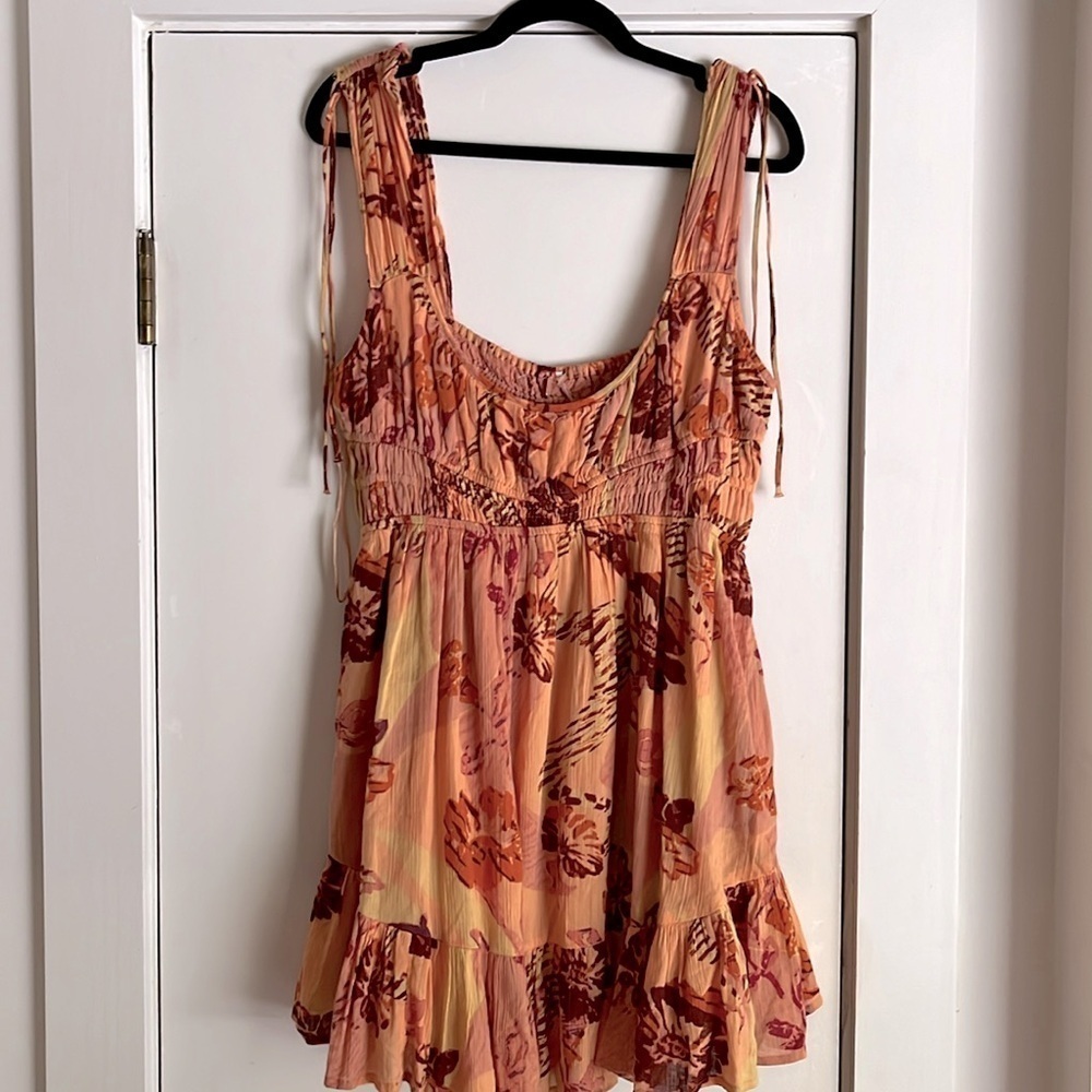 Free People Vernon Floral Print Cotton Sundress Medium - Picture 3 of 10